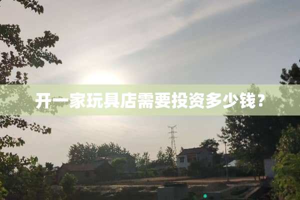 开一家玩具店需要投资多少钱？