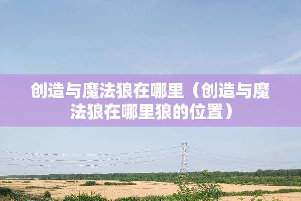 创造与魔法狼在哪里（创造与魔法狼在哪里狼的位置）