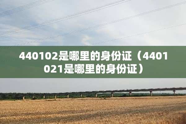 440102是哪里的***（4401021是哪里的***）