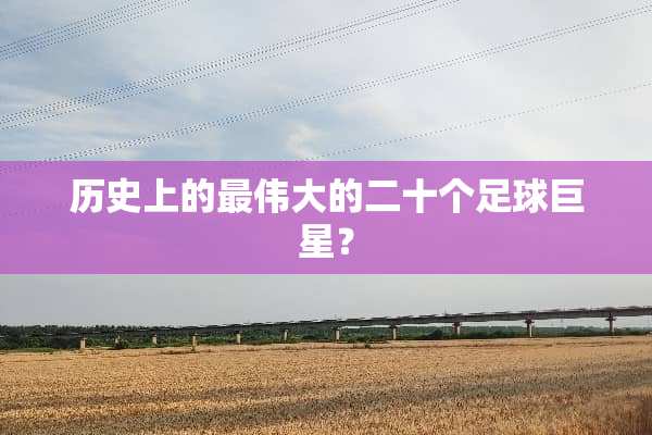 历史上的最伟大的二十个**巨星？