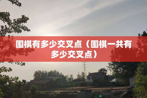 围棋有多少交叉点（围棋一共有多少交叉点）