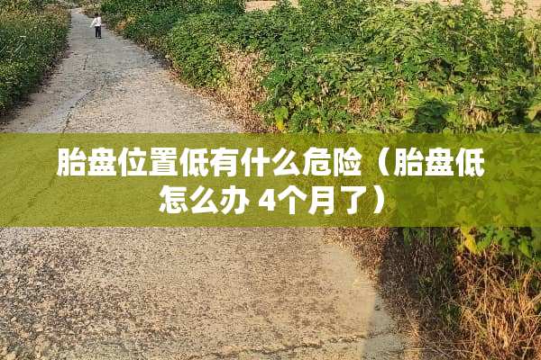 胎盘位置低有什么危险（胎盘低怎么办 4个月了）