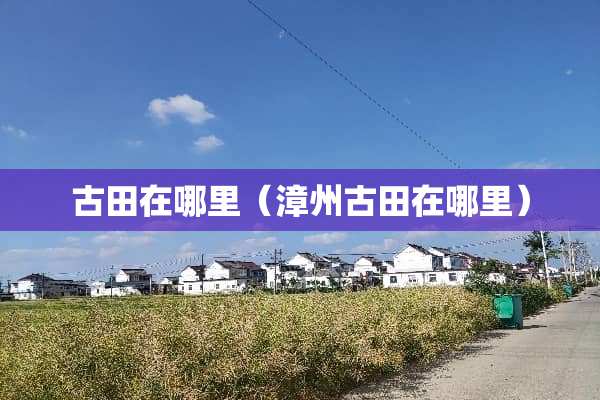 古田在哪里（漳州古田在哪里）