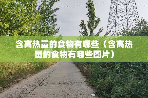 含高热量的食物有哪些（含高热量的食物有哪些图片）