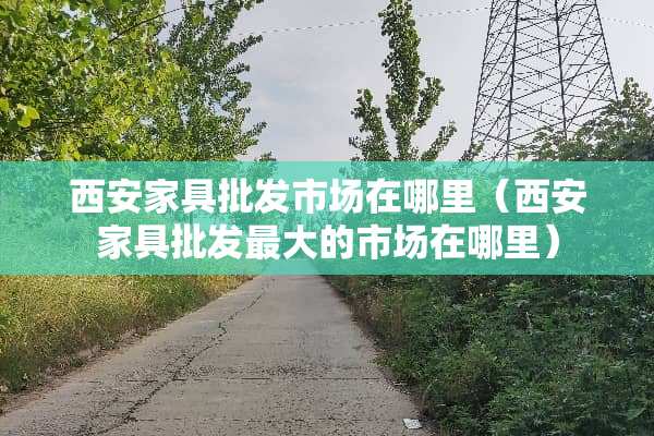 西安家具批发市场在哪里（西安家具批发最大的市场在哪里）