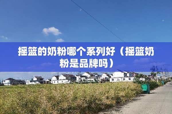 摇篮的奶粉哪个系列好（摇篮奶粉是品牌吗）