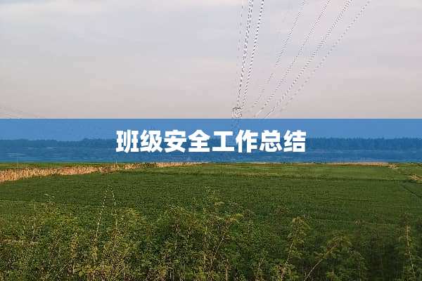 班级安全工作总结