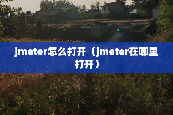 jmeter怎么打开（jmeter在哪里打开）