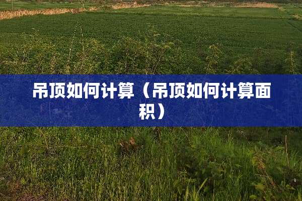吊顶如何计算（吊顶如何计算面积）