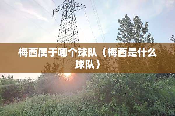 梅西属于哪个球队（梅西是什么球队）
