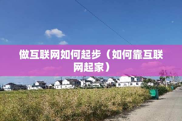 做互联网如何起步（如何靠互联网起家）