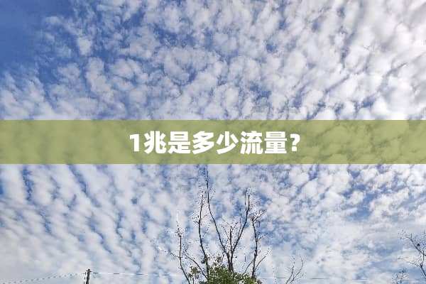 1兆是多少流量？