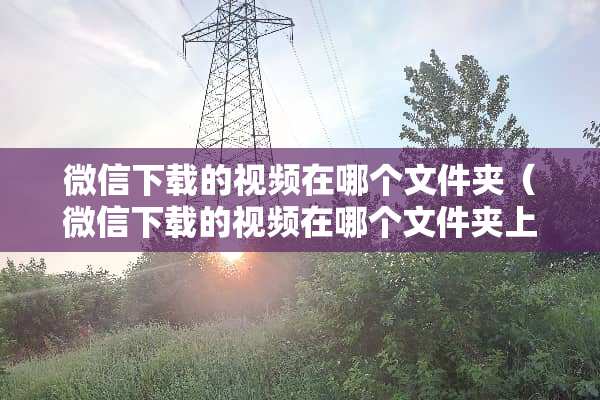 微信下载的视频在哪个文件夹（微信下载的视频在哪个文件夹上）
