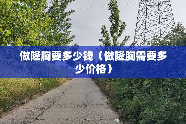 做隆胸要多少钱（做隆胸需要多少价格）