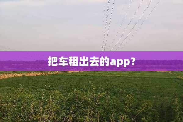 把车租出去的app？