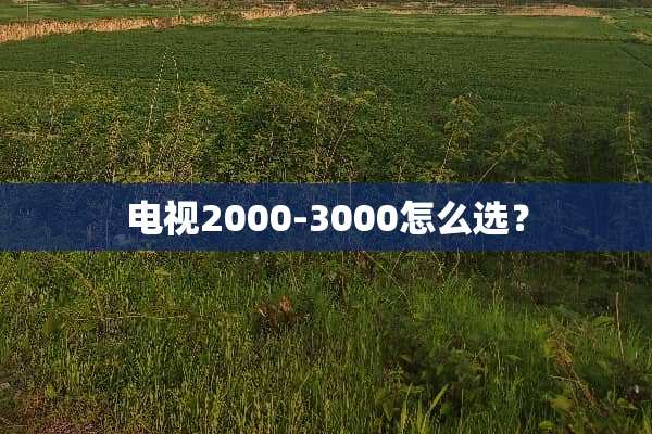 电视2000-3000怎么选？