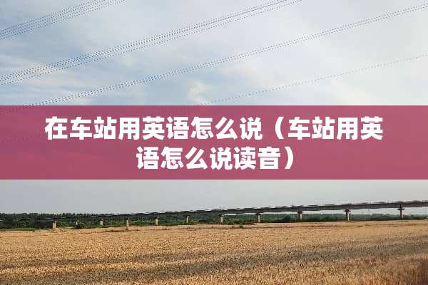 在车站用英语怎么说（车站用英语怎么说读音）