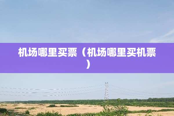 机场哪里买票（机场哪里买机票）