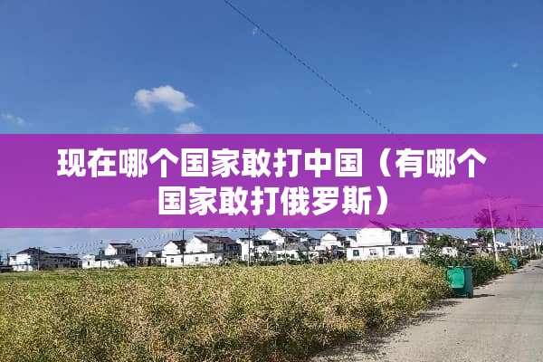 现在哪个国家敢打中国（有哪个国家敢打俄罗斯）