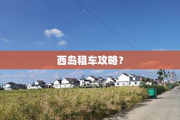 西岛租车攻略？