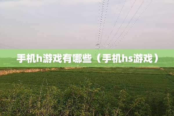 手机h游戏有哪些（手机hs游戏）