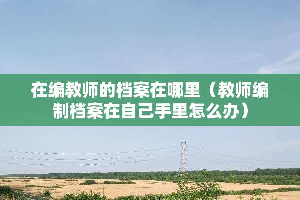 在编教师的档案在哪里（教师编制档案在自己手里怎么办）