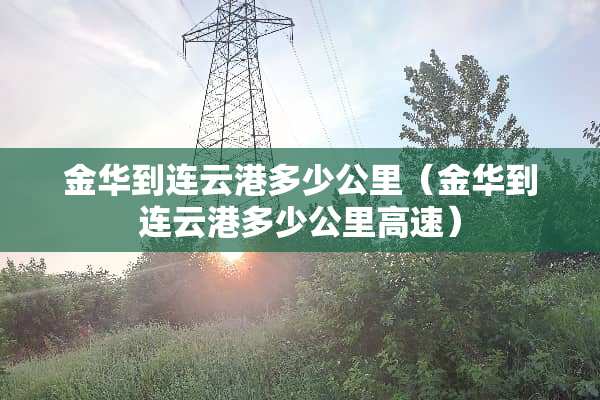 金华到连云港多少公里（金华到连云港多少公里高速）