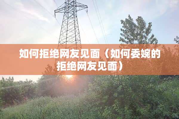如何拒绝网友见面（如何委婉的拒绝网友见面）