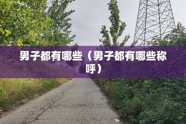 男子都有哪些（男子都有哪些称呼）