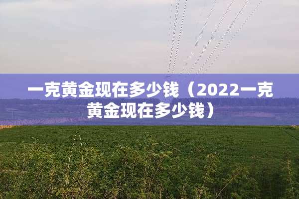 一克黄金现在多少钱（2022一克黄金现在多少钱）