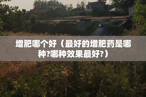 增肥哪个好（最好的增肥药是哪种?哪种效果最好?）