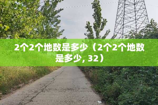 2个2个地数是多少（2个2个地数是多少, 32）