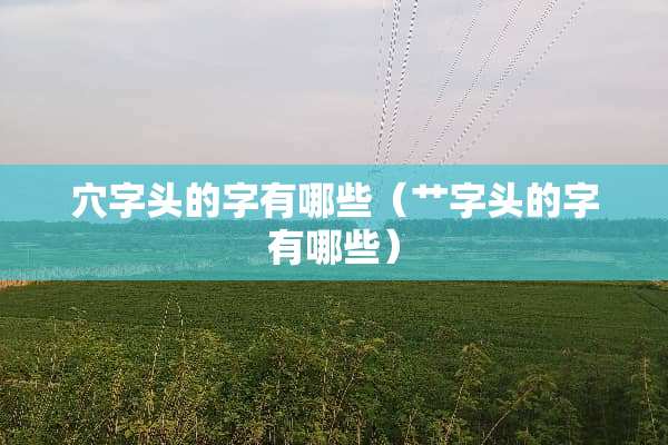 *字头的字有哪些（艹字头的字有哪些）
