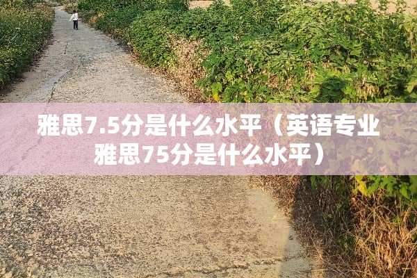 雅思7.5分是什么水平（英语专业雅思75分是什么水平）