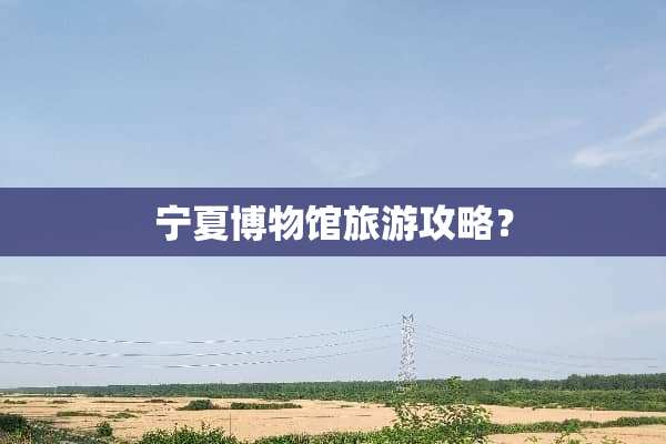 宁夏博物馆旅游攻略？