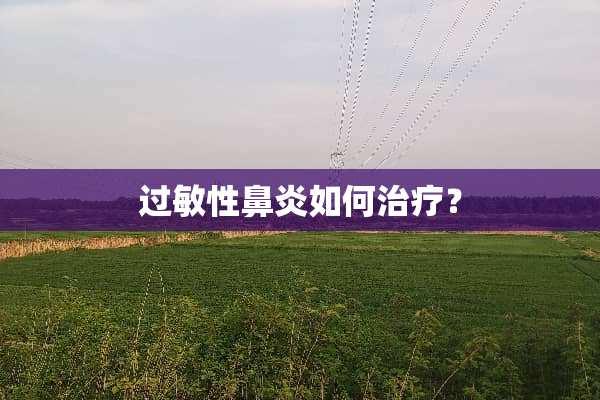 过敏性鼻炎如何治疗？