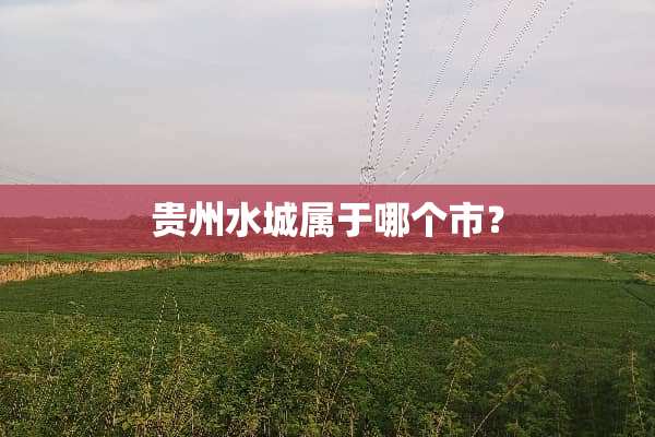贵州水城属于哪个市？