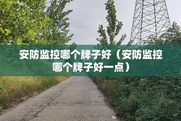 安防监控哪个牌子好（安防监控哪个牌子好一点）