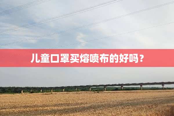 儿童口罩买熔喷布的好吗？