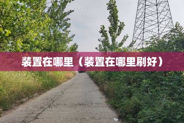 装置在哪里（装置在哪里刷好）