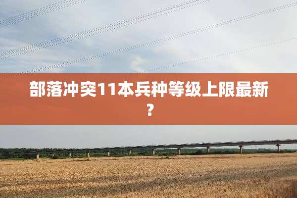 部落冲突11本兵种等级上限最新？