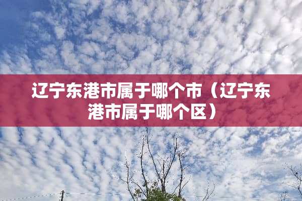 辽宁东港市属于哪个市（辽宁东港市属于哪个区）