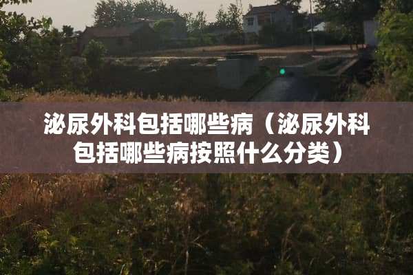 泌尿外科包括哪些病（泌尿外科包括哪些病按照什么分类）