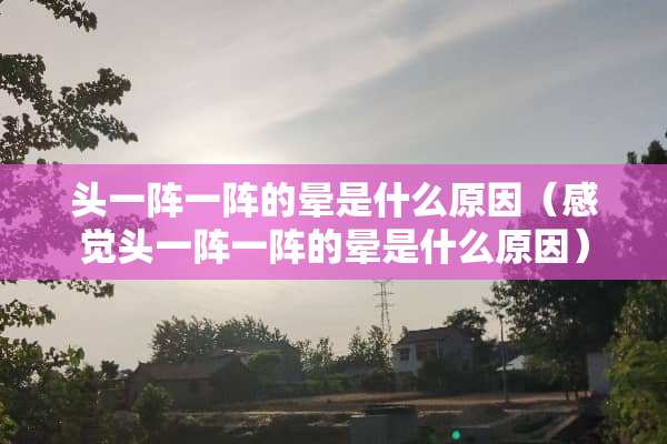 头一阵一阵的晕是什么原因（感觉头一阵一阵的晕是什么原因）