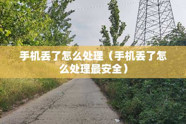手机丢了怎么处理（手机丢了怎么处理最安全）