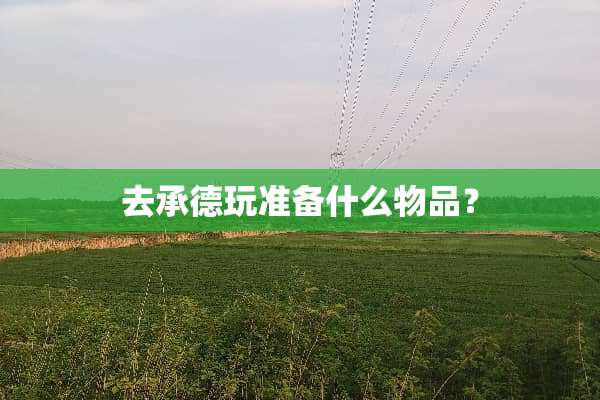 去承德玩准备什么物品？