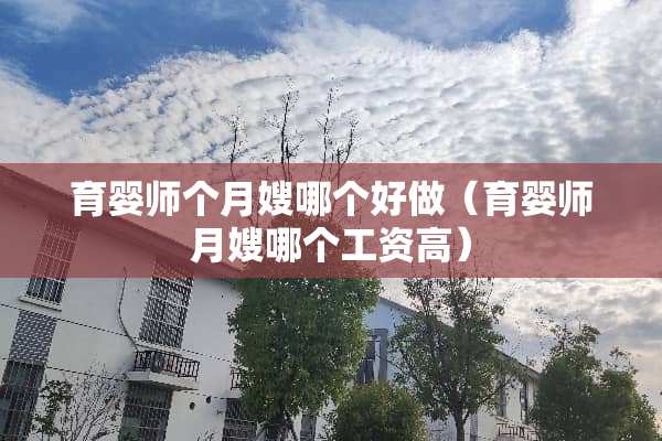 育婴师个月嫂哪个好做（育婴师月嫂哪个工资高）