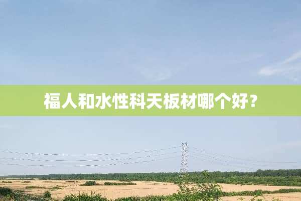 福人和水性科天板材哪个好？
