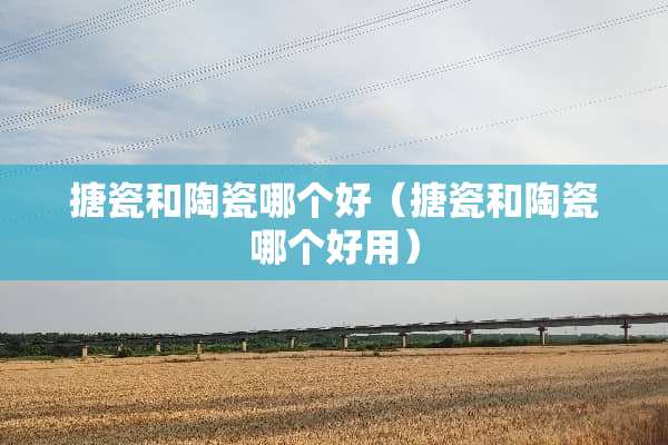 搪瓷和陶瓷哪个好（搪瓷和陶瓷哪个好用）
