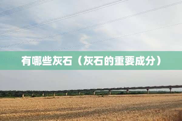 有哪些灰石（灰石的重要成分）